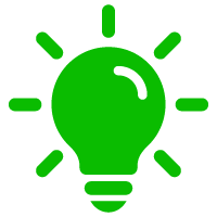 a lightbulb icon, represents flexible ideas and creativity